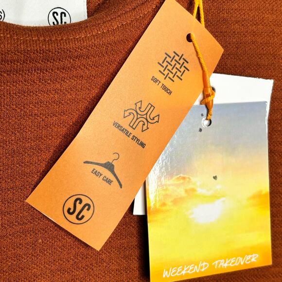 Sovreign Code Boys Rusty Orange Boys Short Sleeve Top Size Large 14/16 New - Picture 8 of 10